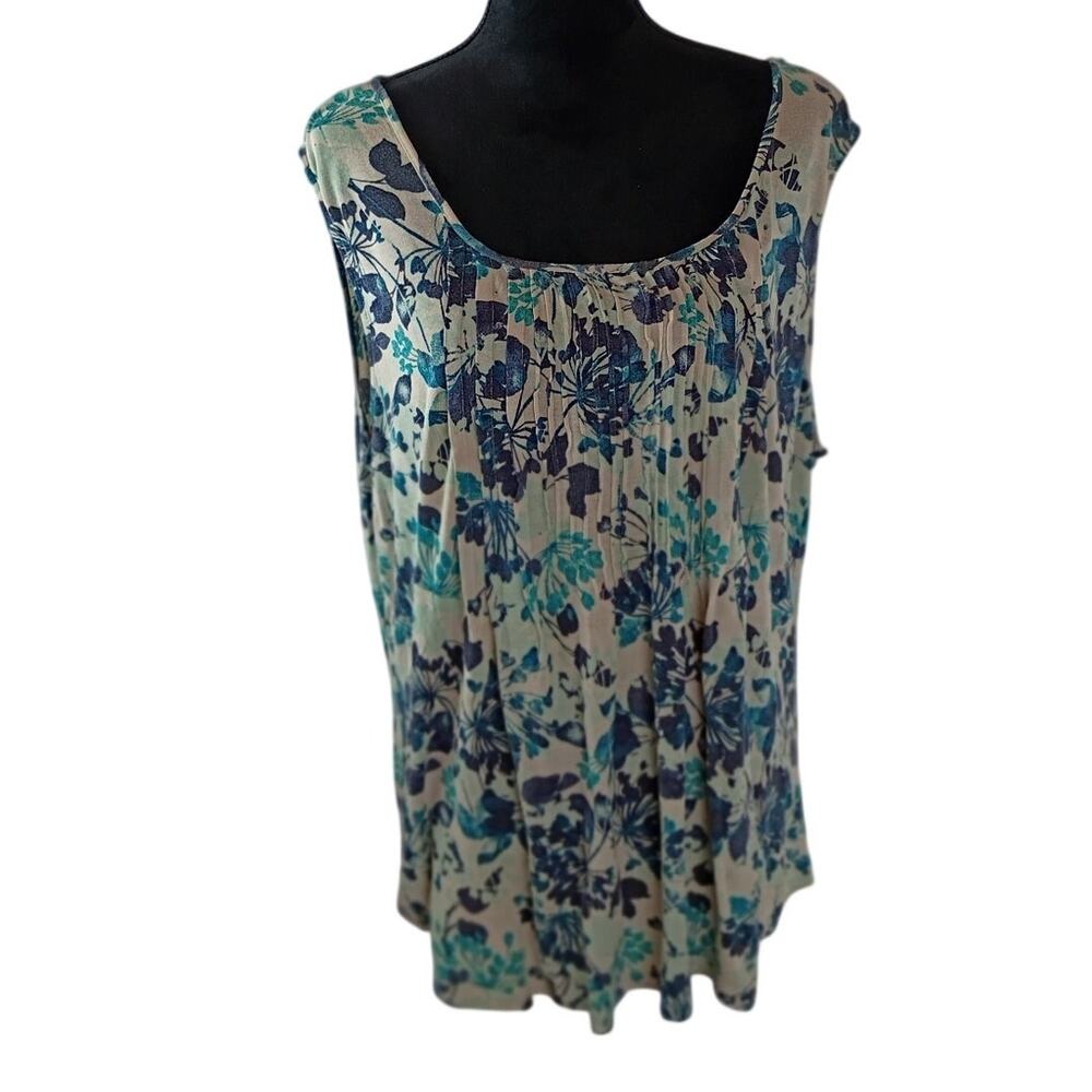 Croft & Barrow Women Sleeveless Top Blouse Large Rayon Spandex